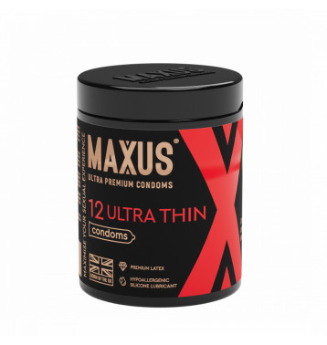 Презервативы Ультратонкие «Ultra Thin №12», 12 шт, Maxus
