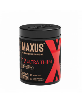 Презервативы Ультратонкие «Ultra Thin №12», 12 шт, Maxus