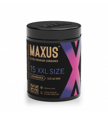 Презервативы MAXUS XXL, с увеличенным размером, X-Edition, 15 шт