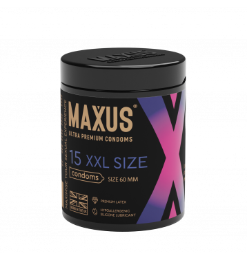 Презервативы MAXUS XXL, с увеличенным размером, X-Edition, 15 шт
