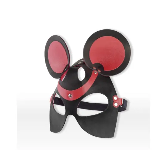 Маска Мышка черный с красным