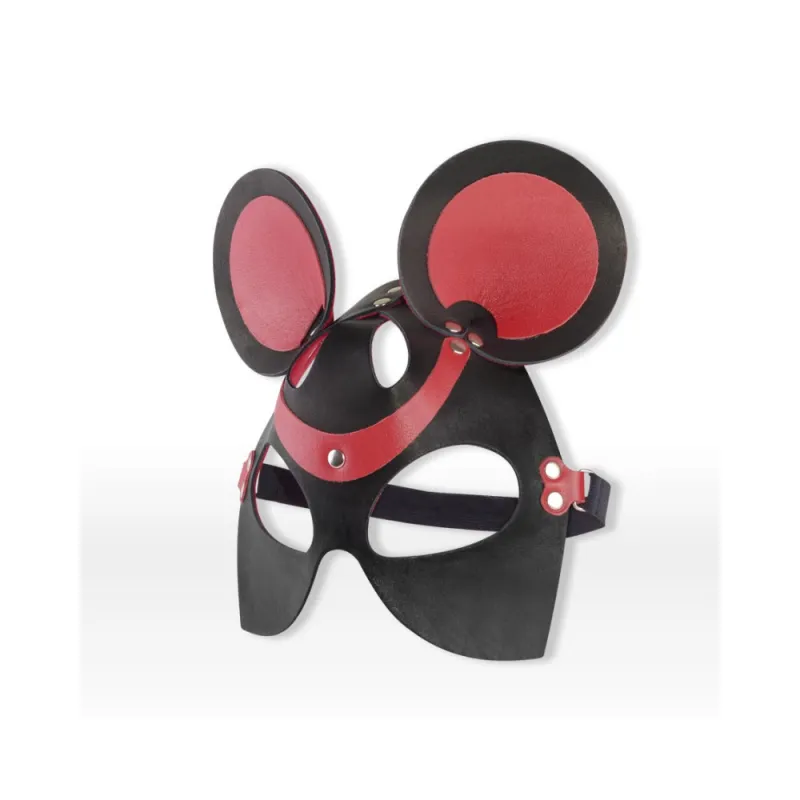 Маска Мышка черный с красным