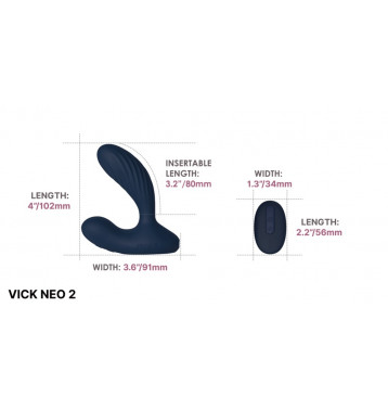 Vick Neo 2 Интерактивный вибромассажер простаты и промежности c функцией нагрева и пультом ДУ
