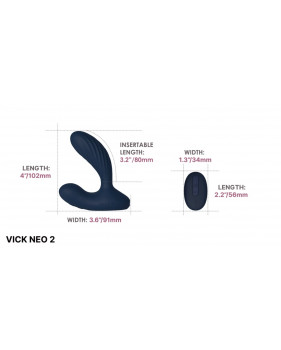 Vick Neo 2 Интерактивный вибромассажер простаты и промежности c функцией нагрева и пультом ДУ