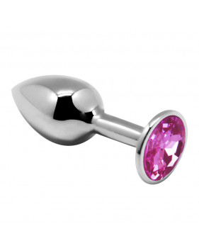 Анальная втулка Alive Mini Metal Butt, розовый кристалл, S