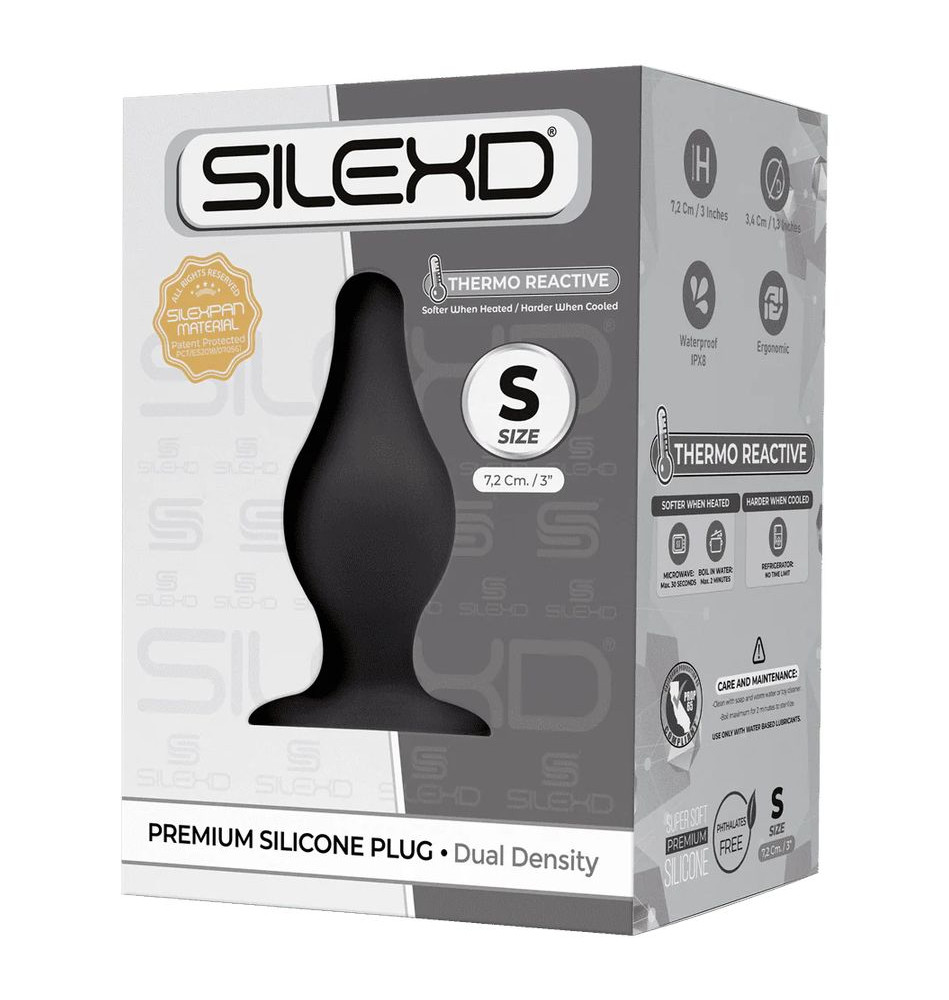 Анальная втулка SILEXD Plug Model 2, черный, S
