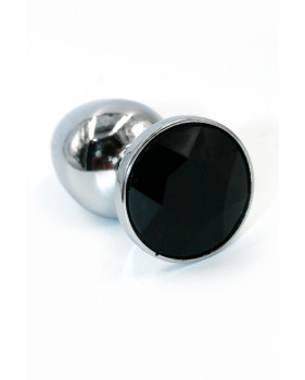 Анальная пробка "Medium" хромированная black