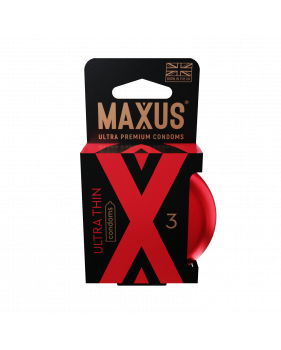 Презервативы MAXUS Ultra Thin №3 с железным кейсом, ультратонкие X-Edition, 3 шт