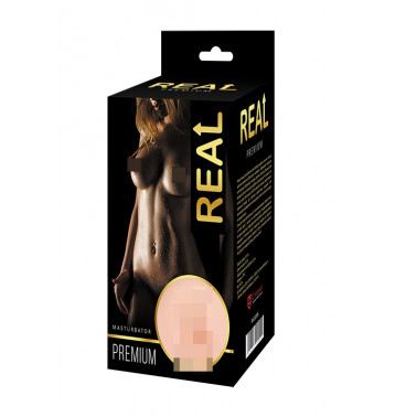 Реалистичный односторонний мастурбатор Real Women Dual Layer с двойной структурой 15,5х8,2 см.