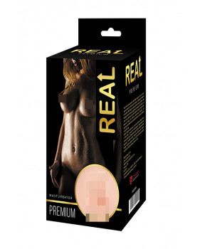 Реалистичный односторонний мастурбатор Real Women Dual Layer с двойной структурой 15,5х8,2 см.