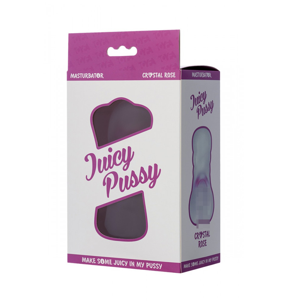 МАСТУРБАТОР РЕАЛИСТИЧНЫЙ TOYFA JUICY PUSSY CRYSTAL ROSE, TPE, 14 СМ