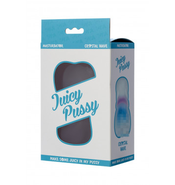 МАСТУРБАТОР РЕАЛИСТИЧНЫЙ TOYFA JUICY PUSSY CRYSTAL WAVE, TPE, 13,5 СМ