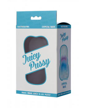 МАСТУРБАТОР РЕАЛИСТИЧНЫЙ TOYFA JUICY PUSSY CRYSTAL WAVE, TPE, 13,5 СМ