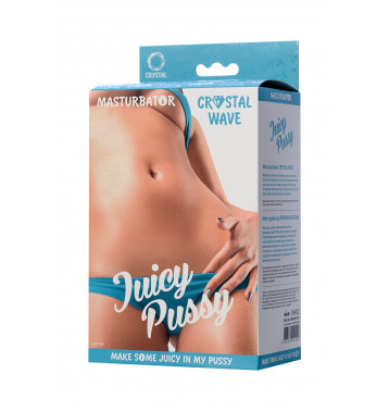 МАСТУРБАТОР РЕАЛИСТИЧНЫЙ TOYFA JUICY PUSSY CRYSTAL WAVE, TPE, 13,5 СМ