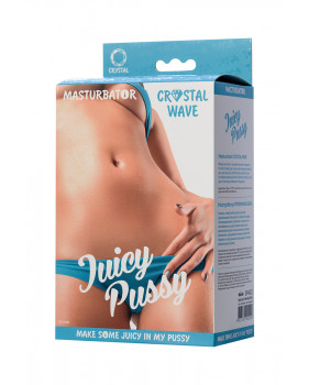 МАСТУРБАТОР РЕАЛИСТИЧНЫЙ TOYFA JUICY PUSSY CRYSTAL WAVE, TPE, 13,5 СМ