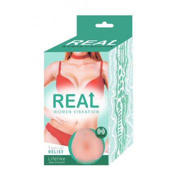 Реалистичный односторонний мастурбатор Real Women Vibration с вибрацией 1020