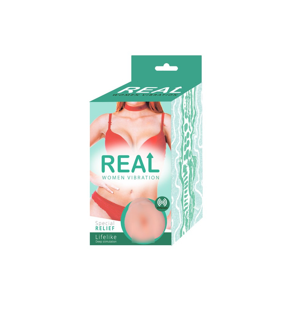 Реалистичный односторонний мастурбатор Real Women Vibration с вибрацией 1020