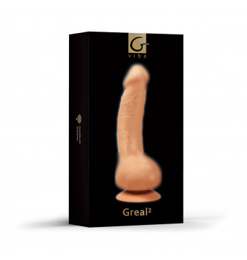 Gvibe Greal - Супер реалистичный вибратор из Bioskin, 22х3.7 см (телесный)