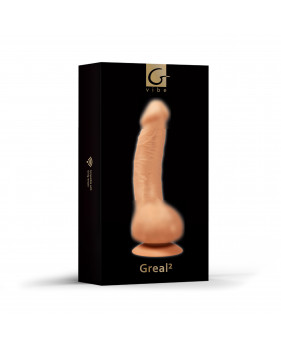 Gvibe Greal - Супер реалистичный вибратор из Bioskin, 22х3.7 см (телесный)