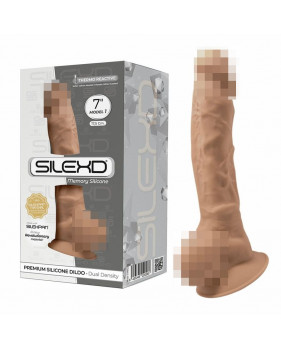 Фаллоимитатор SILEXD Model 1 с мошонкой, 7", карамель