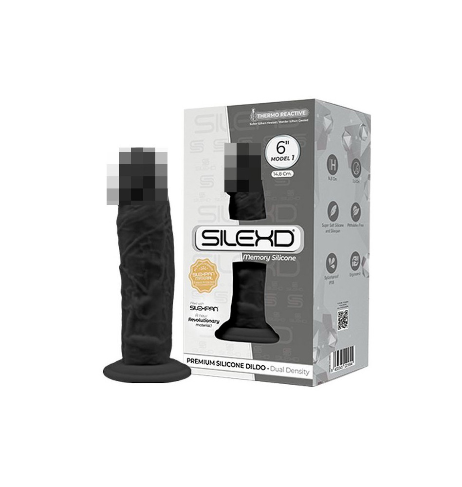 Фаллоимитатор SILEXD Model 1, черный, 6"