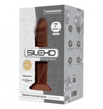 Фаллоимитатор SILEXD Model 4, коричневый, 7"