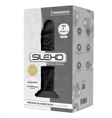 Фаллоимитатор SILEXD Model 4, черный, 7"