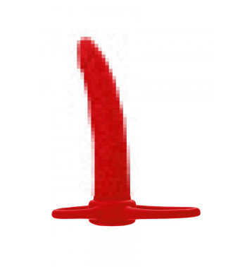 Насадка на пенис для двойного проникновения Black&Red by TOYFA , силикон, красный, 16,5 см
