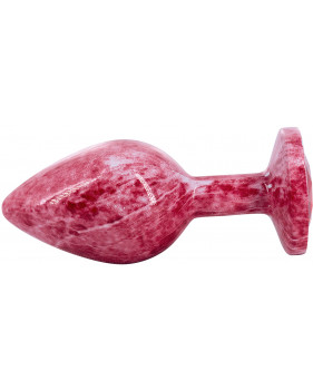 Эмалированная анальная пробка из алюминия с красным кристаллом