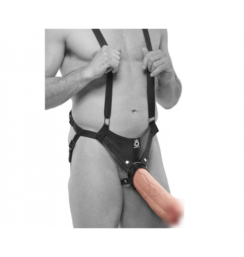 PipeDream King Cock 11'' Страпон+трусики-крепление на подтяжках телесный