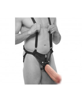 PipeDream King Cock 11'' Страпон+трусики-крепление на подтяжках телесный