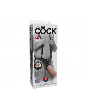 PipeDream King Cock 11'' Страпон+трусики-крепление на подтяжках телесный