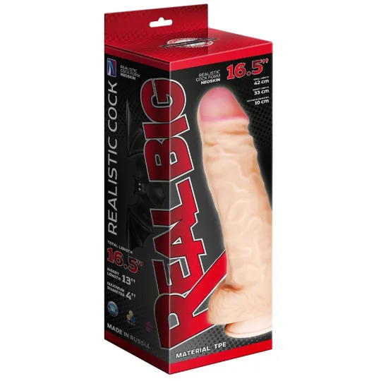 Фаллоимитатор неоскин - СУПЕРГИГАНТ с присоской в коробке 958303