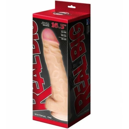 Фаллоимитатор неоскин - СУПЕРГИГАНТ с присоской в коробке 958303