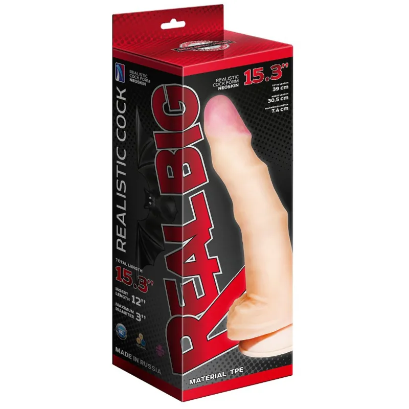 Фаллоимитатор неоскин - СУПЕРГИГАНТ с присоской в коробке 957803