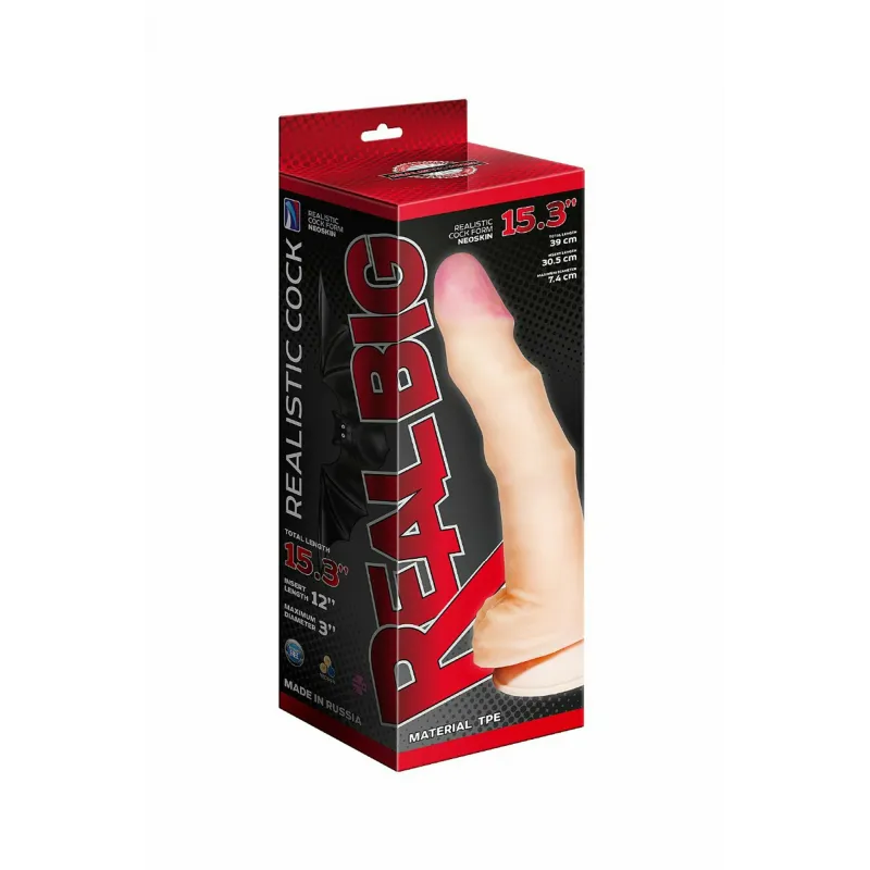 Фаллоимитатор неоскин - СУПЕРГИГАНТ с присоской в коробке 957803