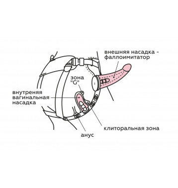 Пояс премиум класс (S) LONG с 3 насадками