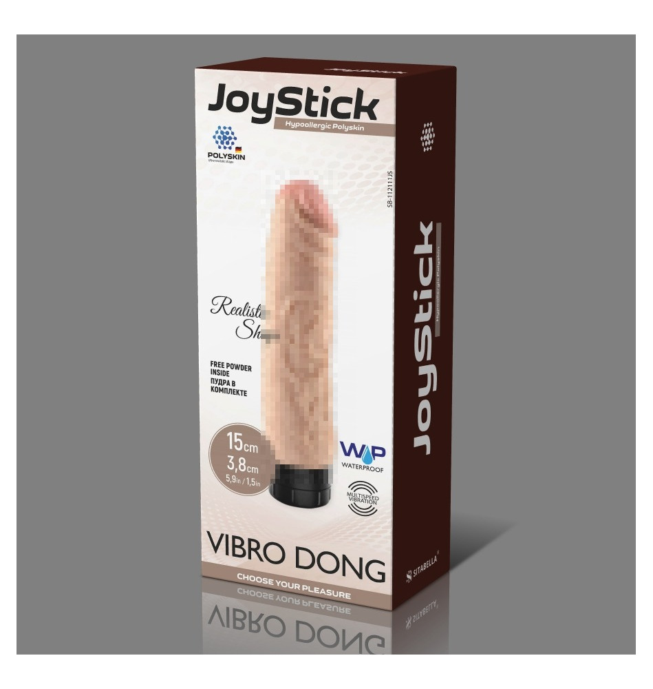 Фаллоимитатор реалистик мультискоростной JOYSTICK VIBRO DONG 15 х 3,8 см