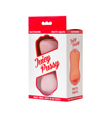 МАСТУРБАТОР РЕАЛИСТИЧНЫЙ TOYFA JUICY PUSSY PRETTY MOUTH, РОТ И ВАГИНА, SOFTSKIN, ТЕЛЕСНЫЙ,17 СМ
