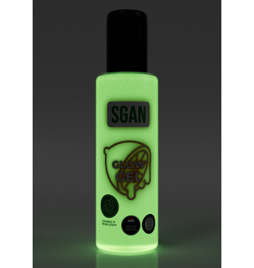 Интимный гель на водной основе SGAN GLOW GEL с эффектом свечения, 110 мл