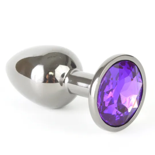 Плуг анальный со стразом хром, d 33 мм