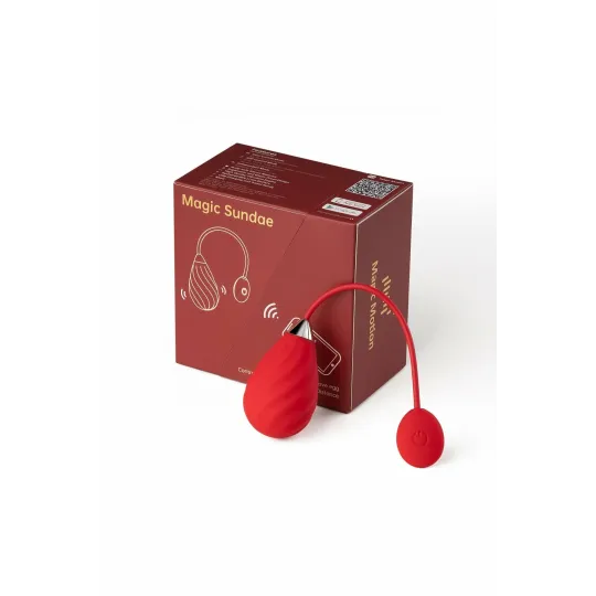 MAGIC Виброяйцо SUNDAE красное