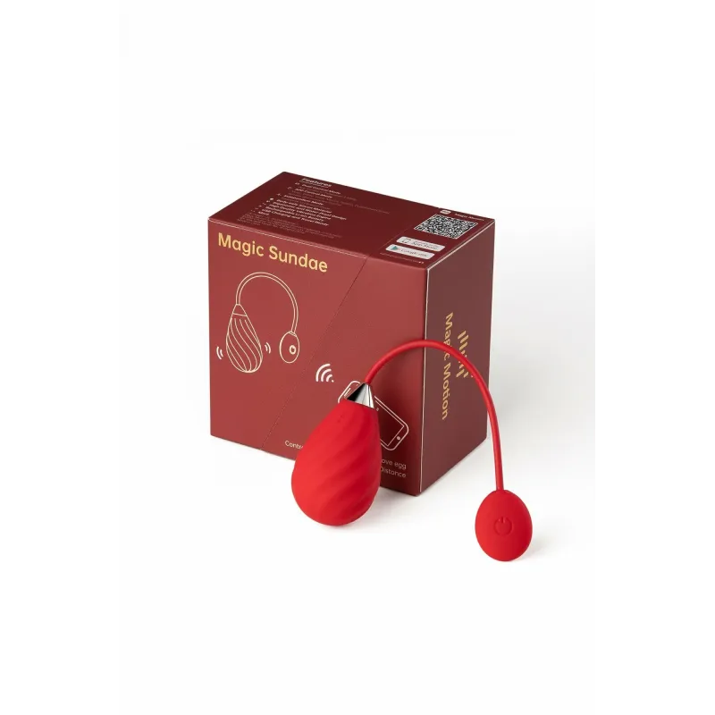 MAGIC Виброяйцо SUNDAE красное