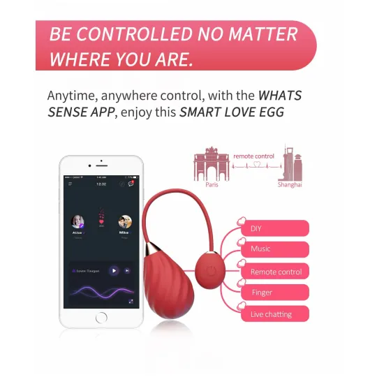 MAGIC Виброяйцо SUNDAE красное