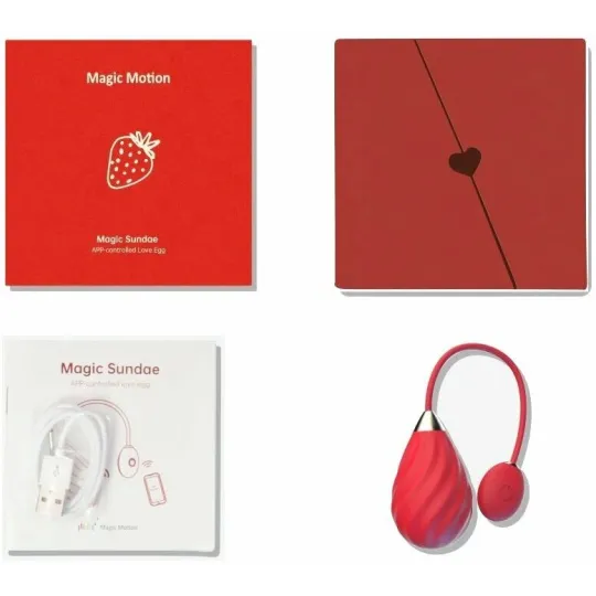 MAGIC Виброяйцо SUNDAE красное