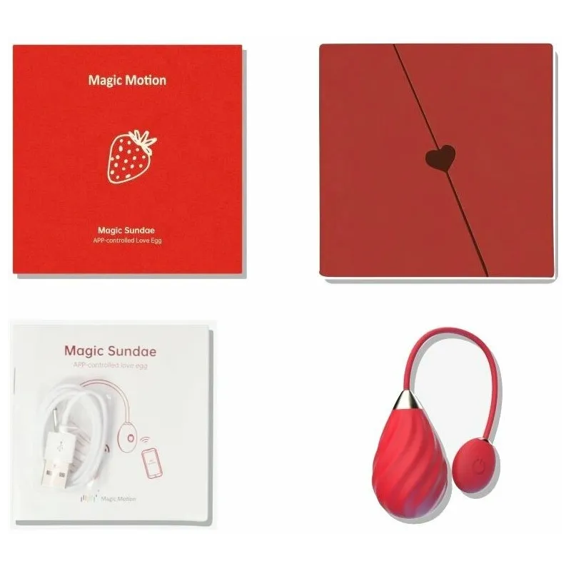 MAGIC Виброяйцо SUNDAE красное