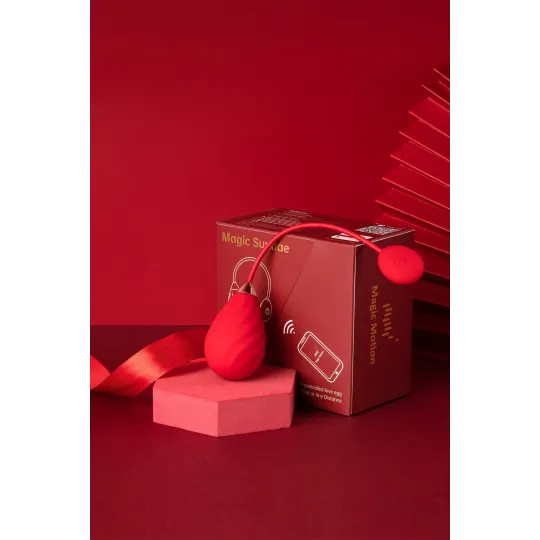 MAGIC Виброяйцо SUNDAE красное