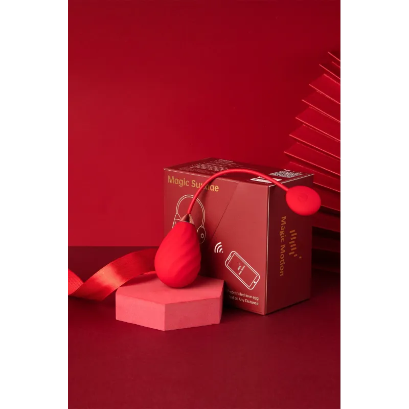 MAGIC Виброяйцо SUNDAE красное