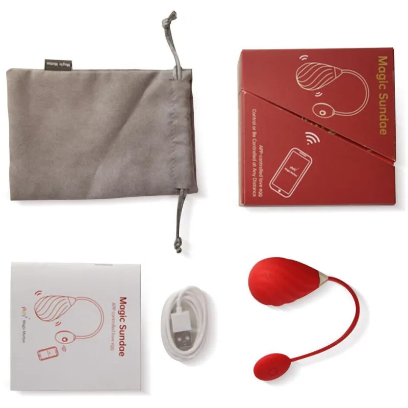 MAGIC Виброяйцо SUNDAE красное