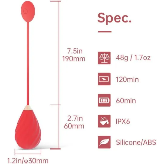 MAGIC Виброяйцо SUNDAE красное